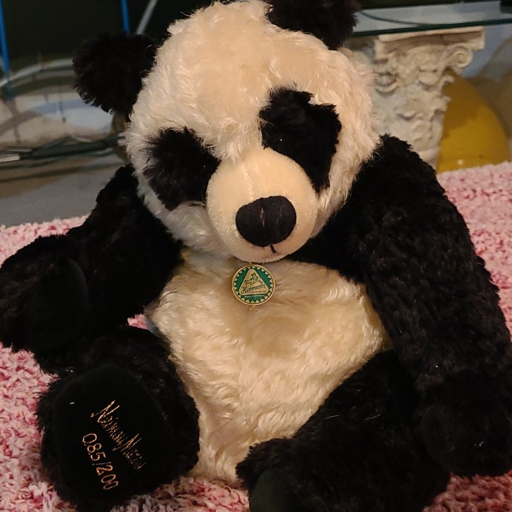Neiman Marcus Hermann collectible mohair panda